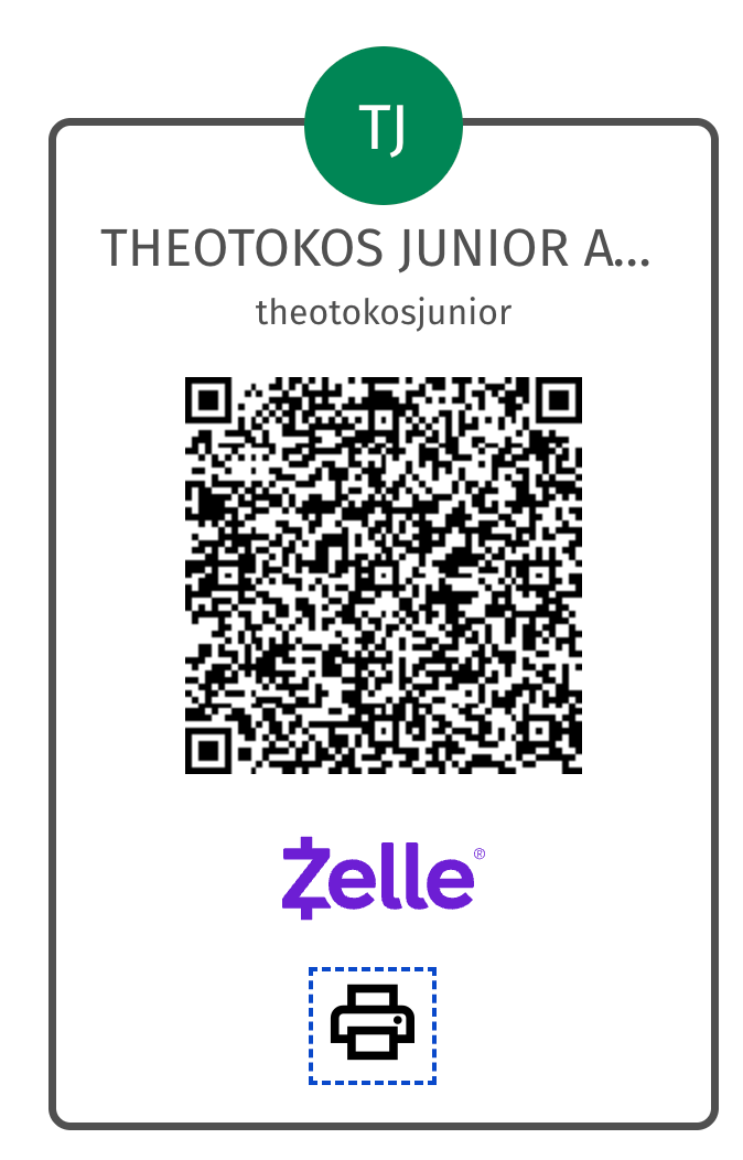 Zelle QR code for Theotokos Junior Academy donations